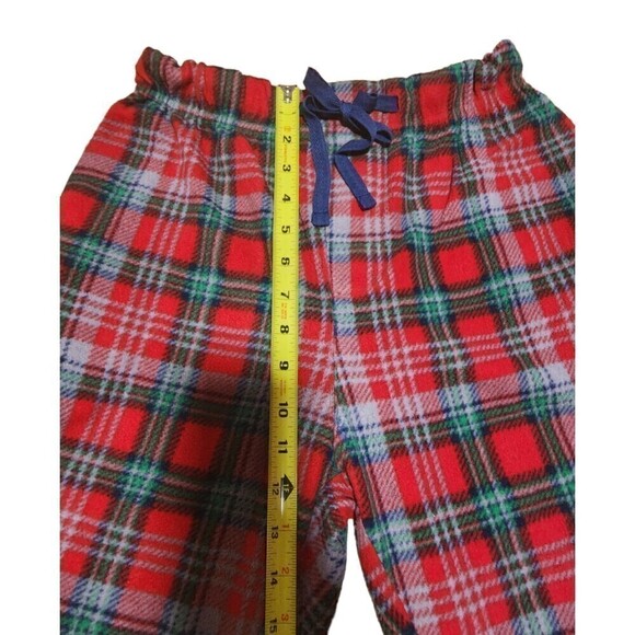 𝅺Red Plaid Christmas Pajama Pants Fleece Lounge Sleepwear - Picture 8 of 10